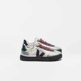 VOLLEY ELASTIC LACES LEATHER VEJA X JELLY MALLOW SILVER