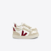 V-10 LEATHER WHITE MARSALA ALMOND