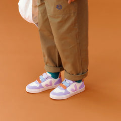 V-10 LEATHER CASHEW MULTICO ORCHID
