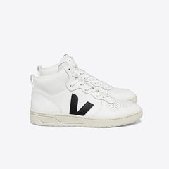 V-15 LEATHER WHITE BLACK