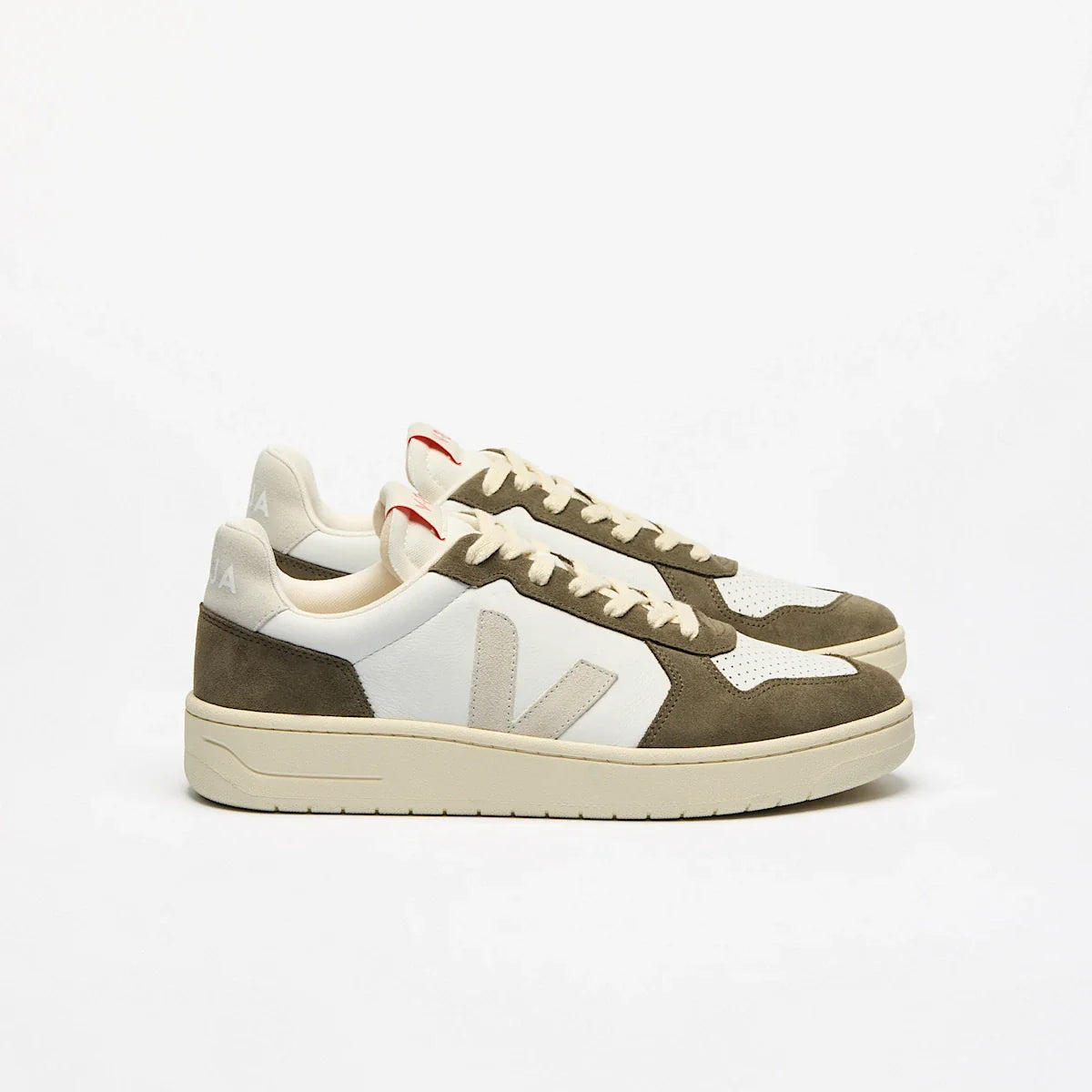 V-82 LEATHER WHITE NATURAL KAKI