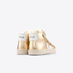 ESPLAR MID FURED LEATHER PLATINE WHITE