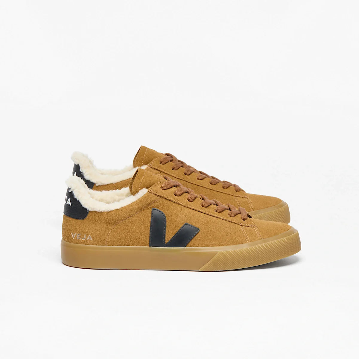 CAMPO FURED SUEDE CAMEL BLACK NATURAL