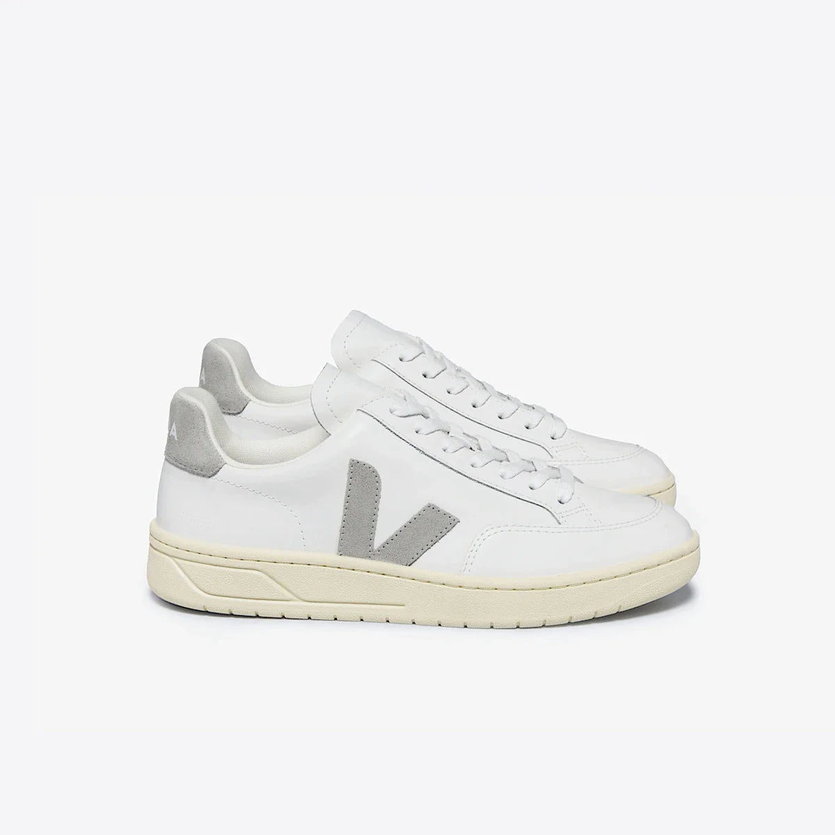 V-12 LEATHER WHITE LIGHT GREY
