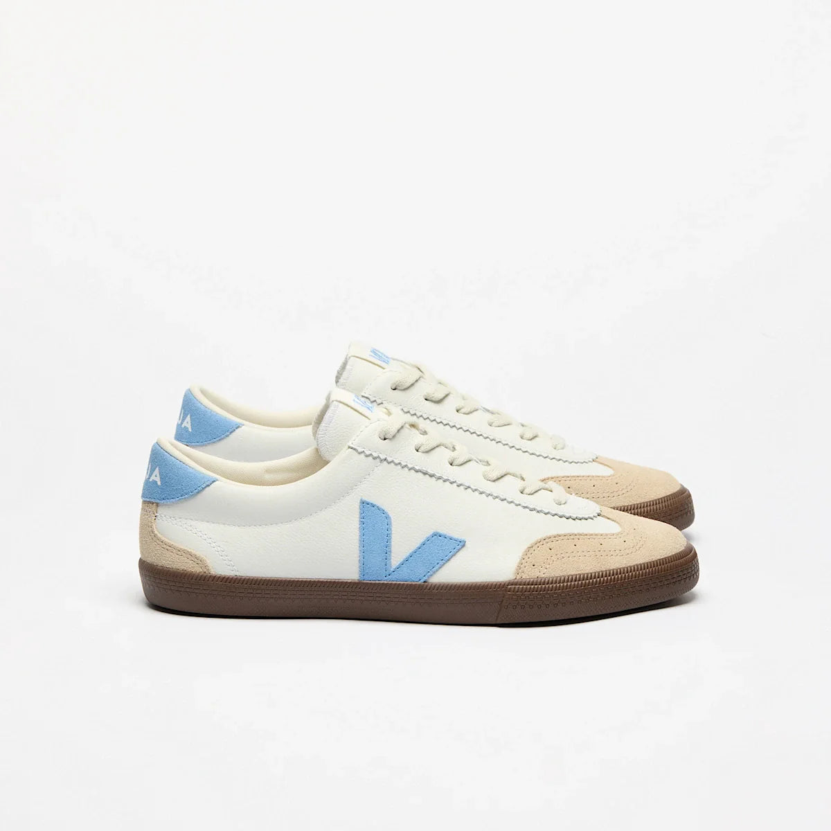 VOLLEY LEATHER WHITE AQUA BARK