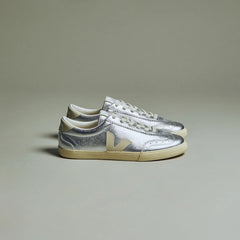 VOLLEY LEATHER SILVER PIERRE