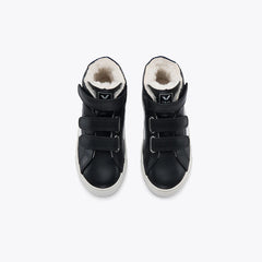 ESPLAR MID FURED LEATHER BLACK WHITE
