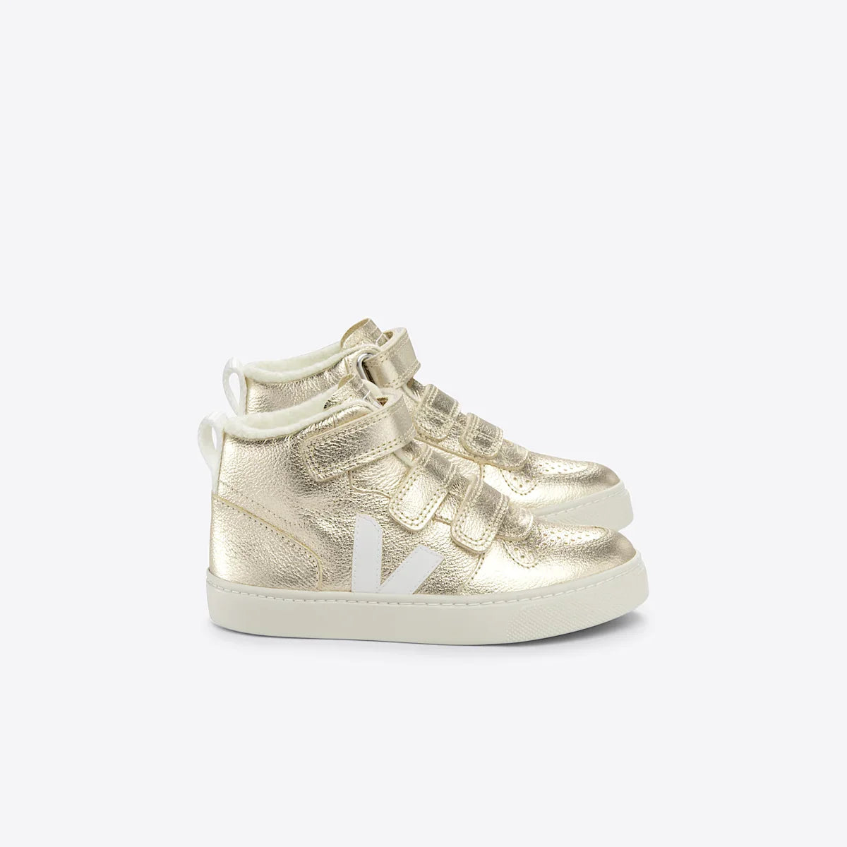V-10 MID FURED LEATHER PLATINE WHITE