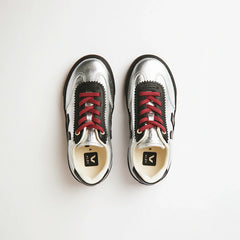 VOLLEY ELASTIC LACES LEATHER VEJA X JELLY MALLOW SILVER