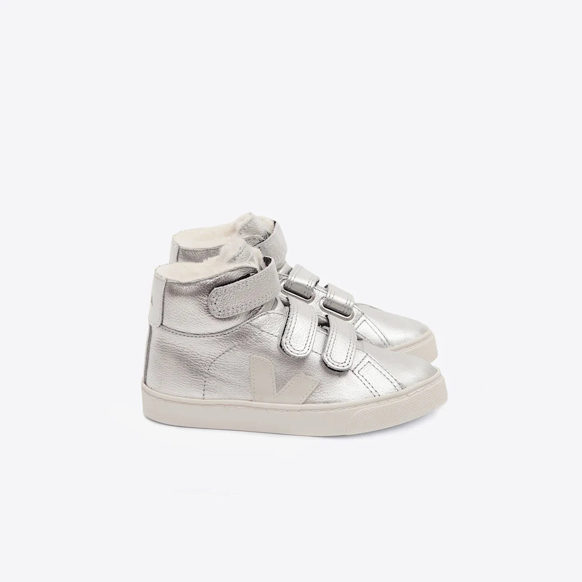 ESPLAR MID FURED LEATHER SILVER PIERRE