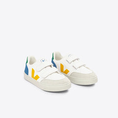 V-12 LEATHER WHITE MULTICO INDIGO