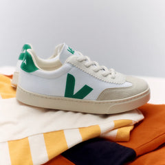 VOLLEY ELASTIC LACES CANVAS WHITE EMERAUDE