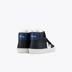 ESPLAR MID FURED LEATHER BLACK WHITE