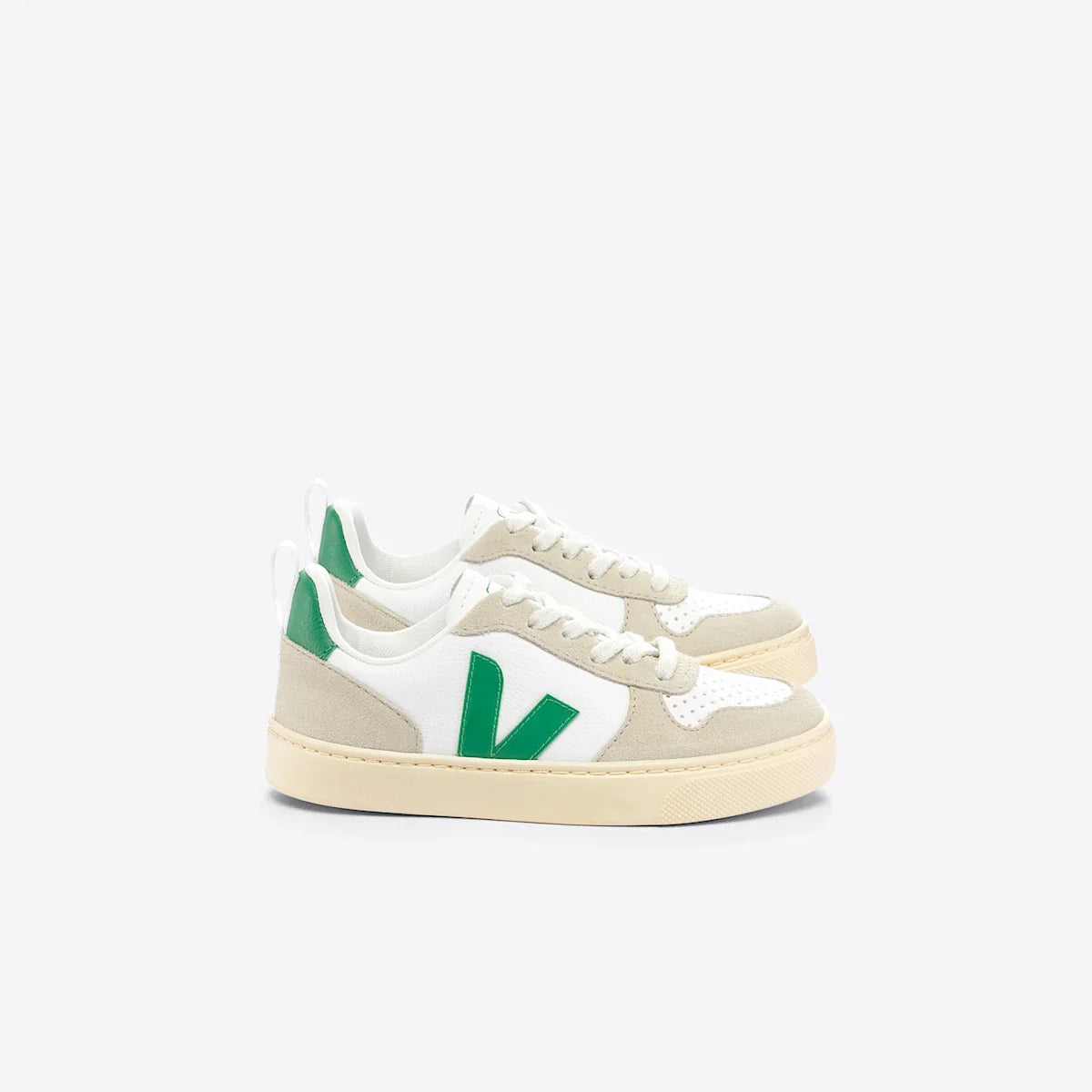 V-10 LEATHER WHITE EMERAUDE ALMOND